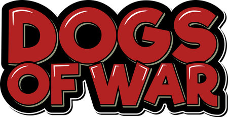 A powerful and striking lettering vector design that pays tribute to the brave and loyal service dogs who serve in the military. The quote "Dogs of war" is a poignant reminder of the sacrifice and courage of these four-legged heroes.のイラスト素材