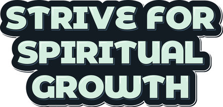 This vector design features a lettering of the phrase "Strive for Spiritual Growth", reminding believers to strive for spiritual progress during the holy month of Ramadan.のイラスト素材