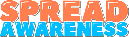 A trendy vector design of "Spread Awareness" in stylish lettering.のイラスト素材