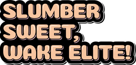 A charming and elegant design that encourages sweet slumber in order to wake up feeling like an elite. Perfect for those who want to prioritize rest and self-care.のイラスト素材