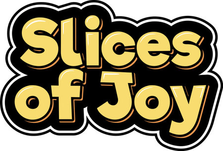 A warm and cheerful lettering design that celebrates the joy of pi day with slices of pie.のイラスト素材