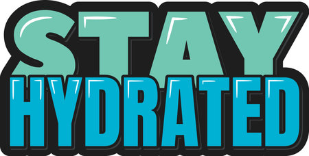 A  lettering vector design of a motivational quote about staying hydrated.のイラスト素材