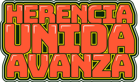 A vector design representing the progress that comes from united heritage.のイラスト素材