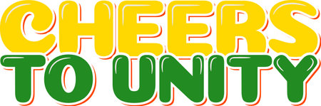 Aesthetic lettering vector illustration for toasting to unity during Oktoberfest celebrations.のイラスト素材