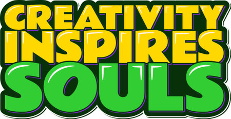 Aesthetic lettering vector design celebrating the soul-inspiring creativity of art and music festivals.のイラスト素材