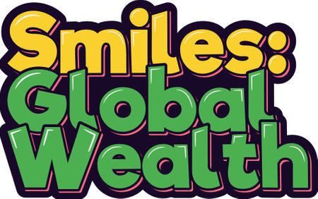 A captivating lettering vector representing smiles as a universal treasure of immense value.のイラスト素材
