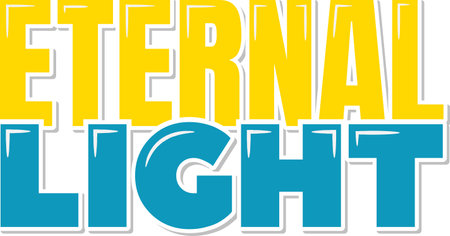 A beautiful lettering vector design symbolizing eternal light.のイラスト素材