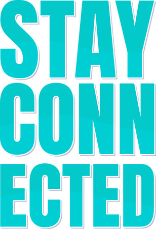 A vibrant lettering design emphasizing connectivity and engagement.のイラスト素材