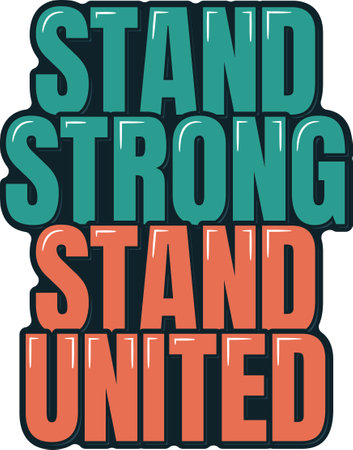 Dynamic lettering vector design inspiring strength and unity for World Refugee Day.のイラスト素材