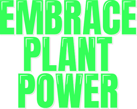 Celebrate plant-based lifestyle with this bold lettering design emphasizing natural strength.のイラスト素材