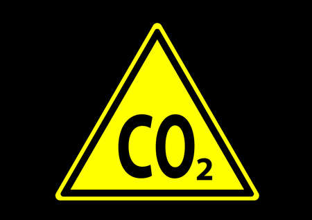 CO2 warning safety signのイラスト素材