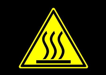 hot surface safety signのイラスト素材