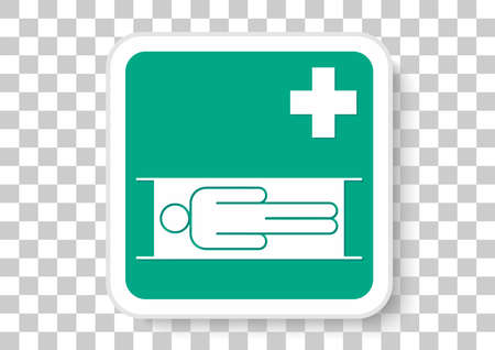 Stretcher medical equipment industrial sign illustration.のイラスト素材