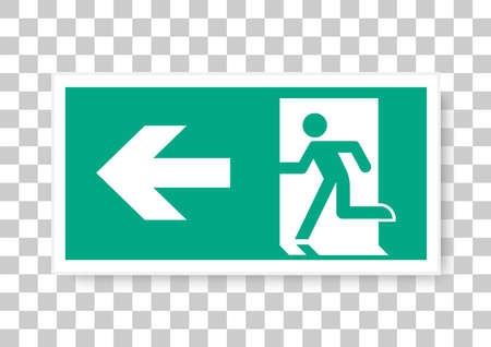 Emergency escape industrial signのイラスト素材