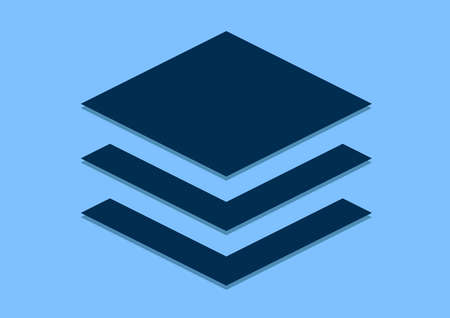 A file stack flat icon design isolated on blue background.