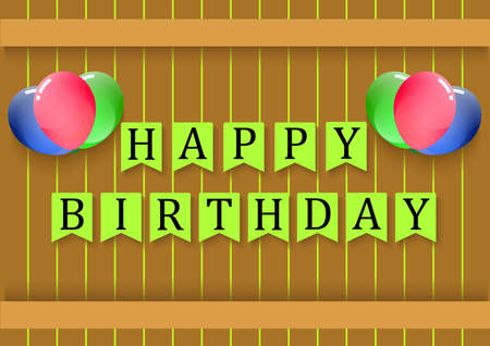 happy birthday decoration momentのイラスト素材