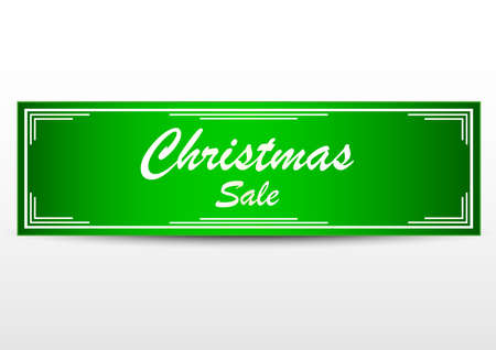 christmas card sale greenのイラスト素材