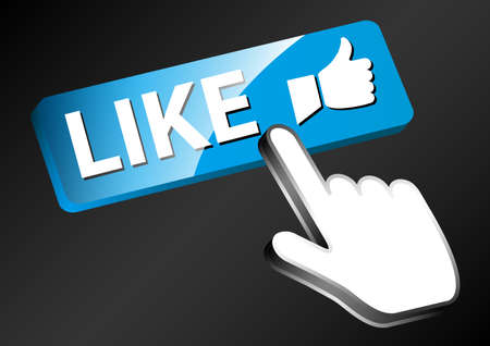 Like button 3d illustrationのイラスト素材