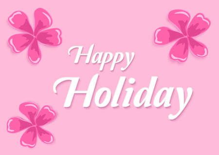 happy holiday banner textのイラスト素材