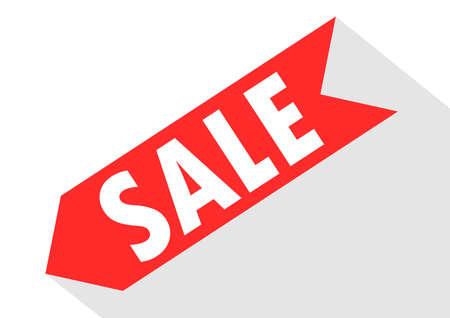 flat color sale labelのイラスト素材