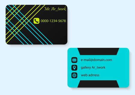 stripe line business cardのイラスト素材