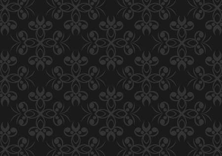 black pattern background decorationのイラスト素材