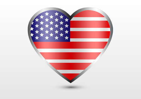 love country united states flagのイラスト素材