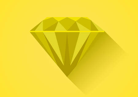 diamond flat symbol drawのイラスト素材