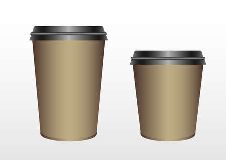 paper cup blank templateのイラスト素材