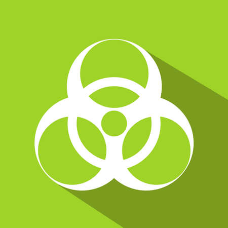 biological hazard icon flat colorのイラスト素材