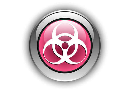 biological hazard icon luminosity buttonのイラスト素材