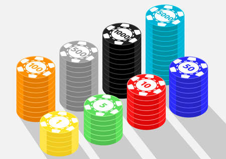 casino coin isometric objectのイラスト素材