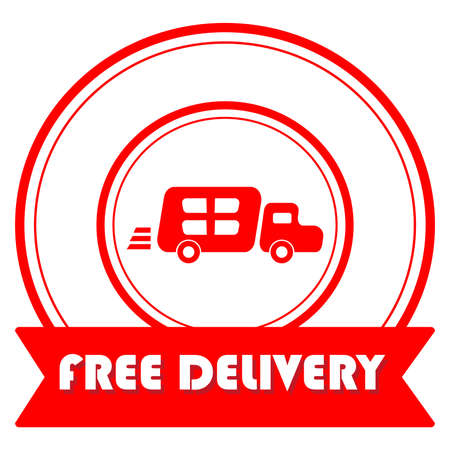 vector design of free delivery stampのイラスト素材