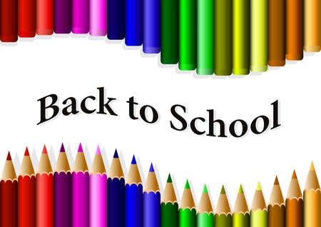 Back to school pencil colours backgroundのイラスト素材