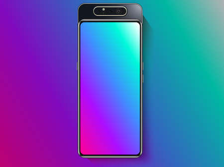 front view realistic smartphone designのイラスト素材