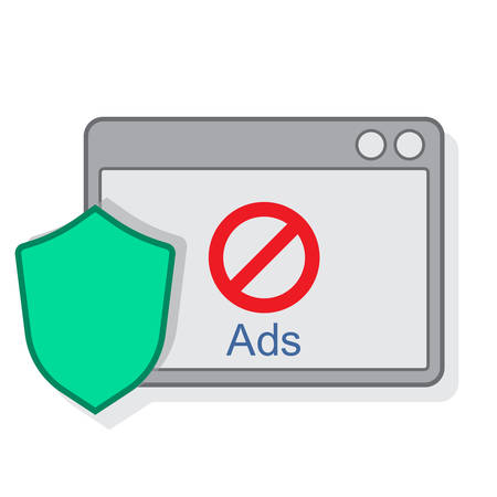 website ads blocking iconのイラスト素材