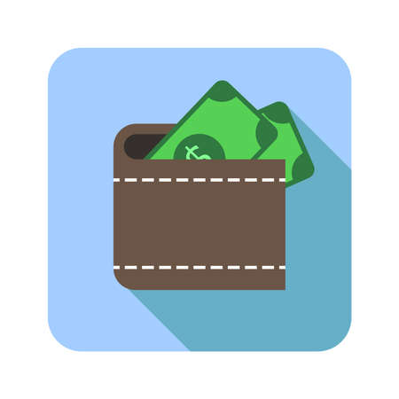 money in wallet iconのイラスト素材