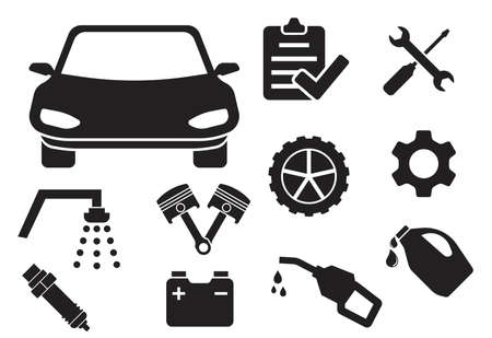automotive icon setのイラスト素材