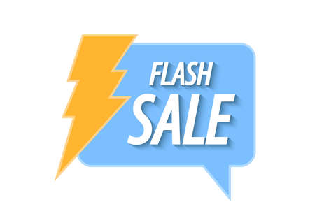 flash sale bubble chatのイラスト素材