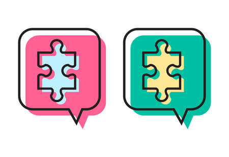 puzzle icon designのイラスト素材