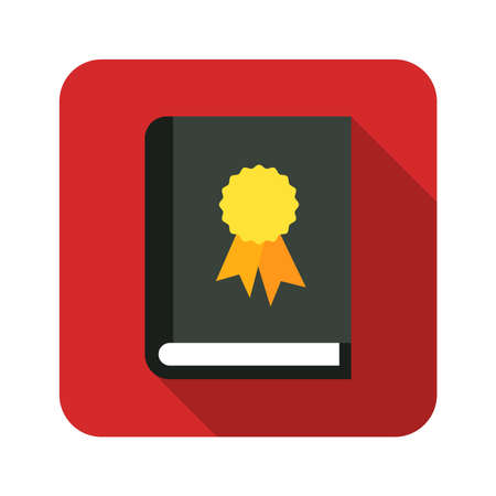 book certificate label iconのイラスト素材