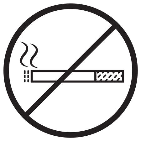 no smoking outline iconのイラスト素材