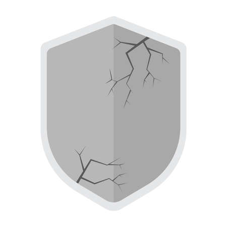 shield crack icon designのイラスト素材