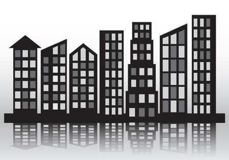 night city buildingsのイラスト素材
