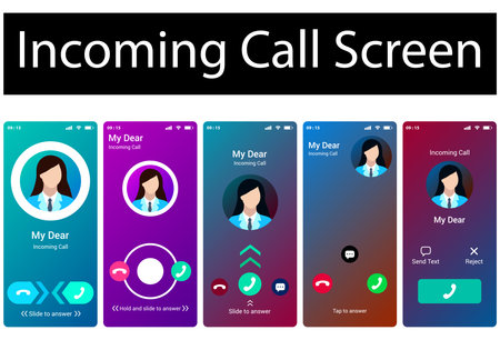 mobile application ui card templateのイラスト素材