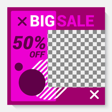 social media poster templates for saleのイラスト素材