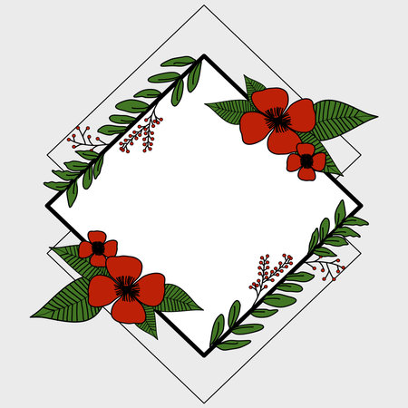 rounded decoration frame illustration background.のイラスト素材