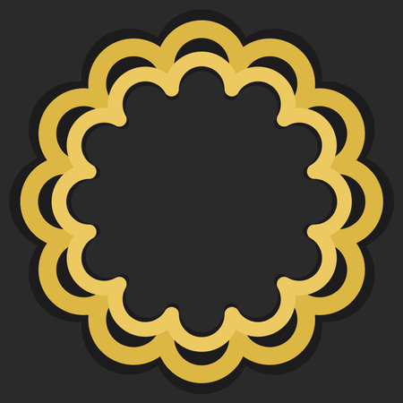 golden elegant border illustration background.のイラスト素材