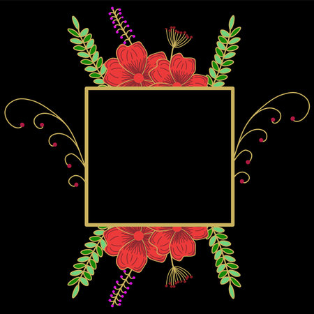 natural frame decoration bannerのイラスト素材