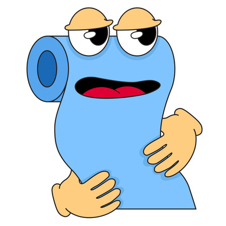 tissue cartoon character illustration background.のイラスト素材